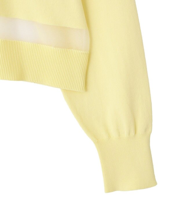 YECCA VECCA シアーMIXカーディガン Yellow