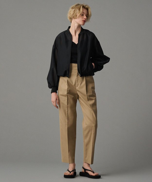 uncrave 【撥水・花粉防止・洗濯機洗い可】クリアツイル テーパードパンツ（uncrave STANDARD） ベージュ