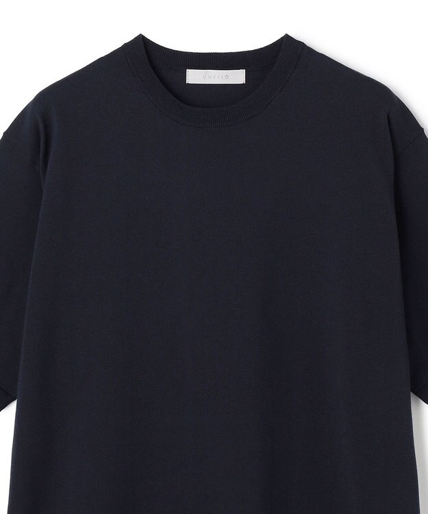 UNFILO MENS アラエルアンチピリングニット クルー ネイビー