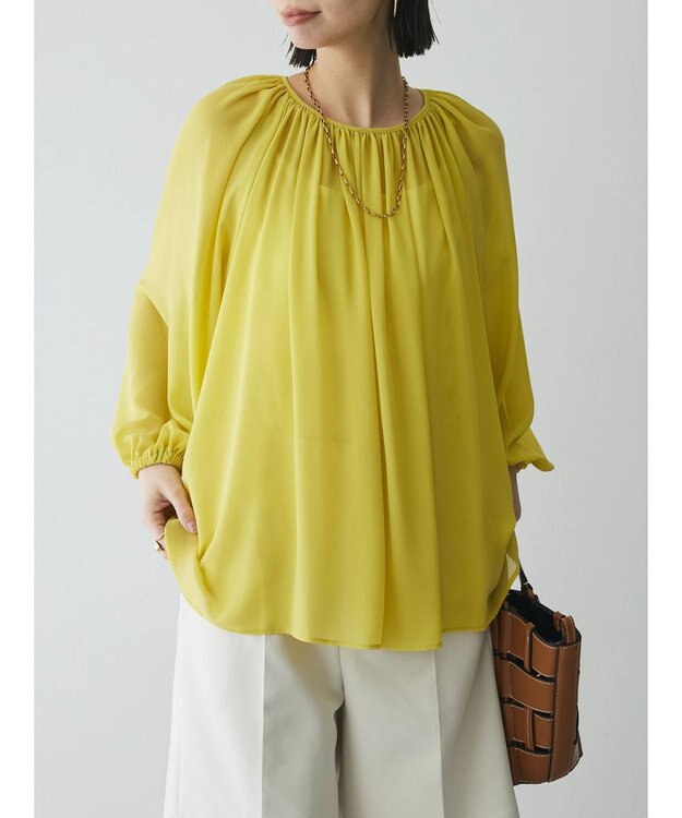 Green Parks AnriettMusee ボリュームシアーブラウス