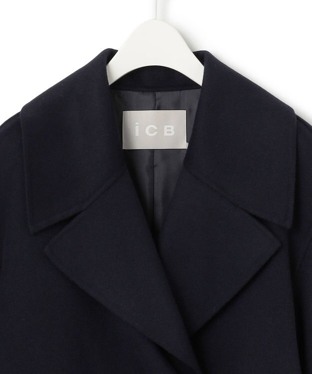 ICB ウールリバー Pコート ネイビー系