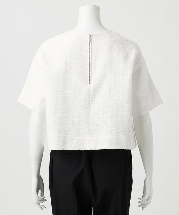 23区 【R(アール)】ジャカード ブラウス ホワイト系