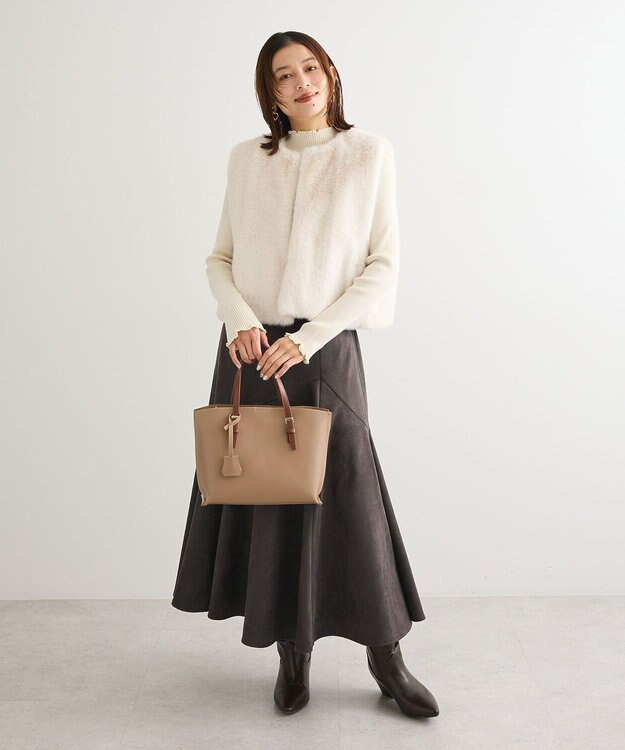 Green Parks ・ＥＬＥＮＣＡＲＥ　ＤＵＥ　スエードポンチフレアスカー Charcoal Gray