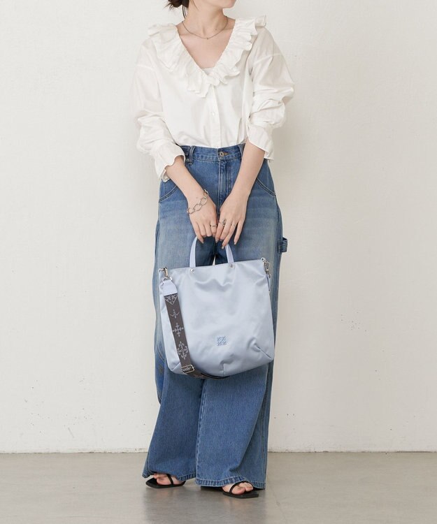 russet スリム2WAYトートバッグ <クラウズナイロン>(CE-1501-WEB) L.Blue