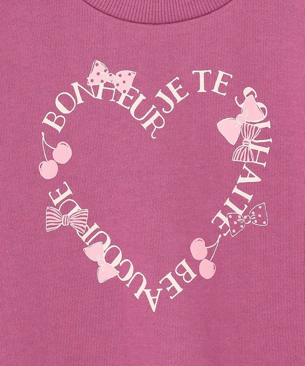 ANY KIDS 【WEB限定】7days 裏毛 トレーナー ピンク×ロゴハート