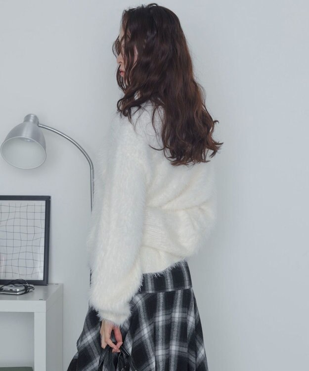 WEGO シャギーニットプルオーバー オフホワイト