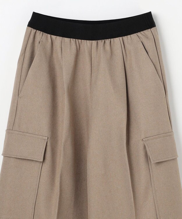 ANY L 【ウエストゴム】カーゴタックパンツ ベージュ