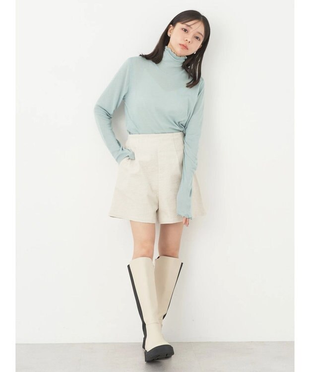 earth music&ecology シアータートルネックプルオーバー Mint