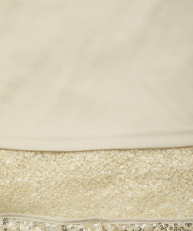 YECCA VECCA スパンコール×チュールスカート Ivory
