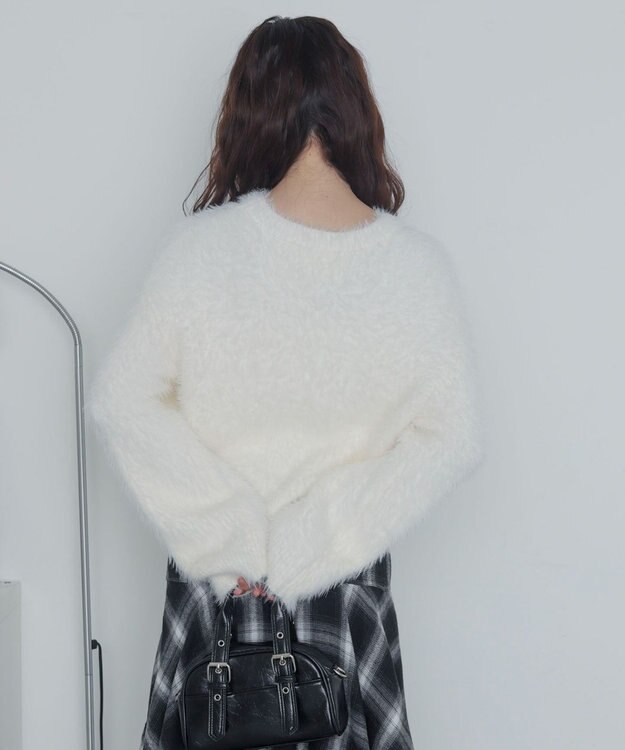 WEGO シャギーニットプルオーバー オフホワイト