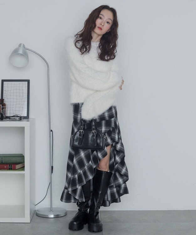 WEGO シャギーニットプルオーバー オフホワイト