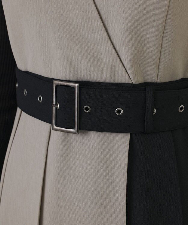 GRACE CONTINENTAL プリーツジャンパースカート ベージュ