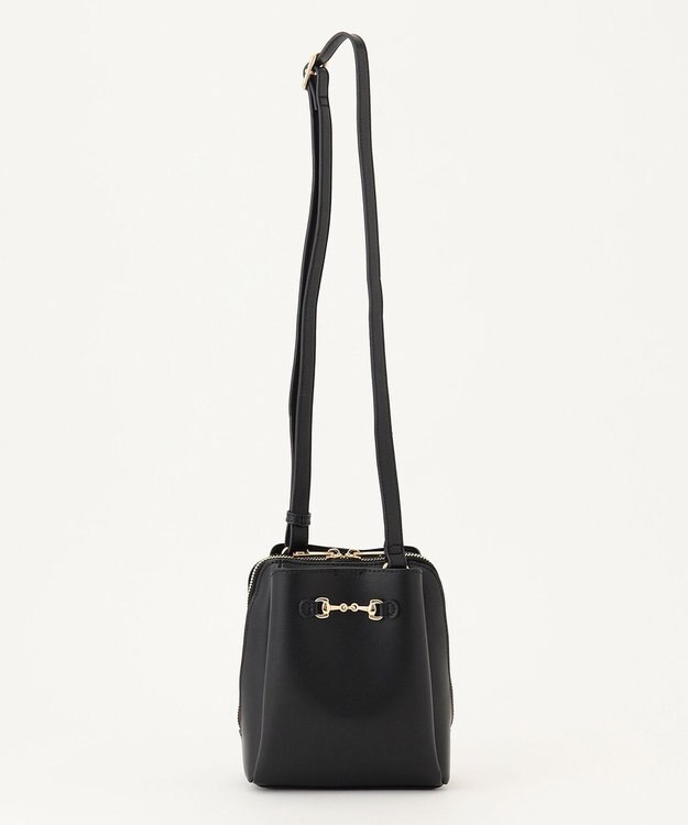 LA BAGAGERIE 【MONICA】ビット金具ショルダーバッグ ブラック