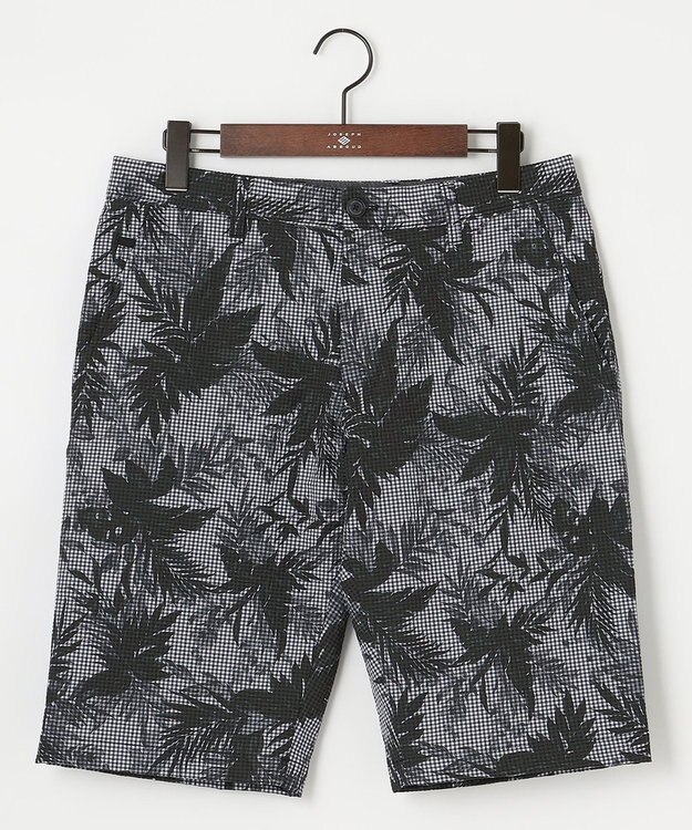 JOSEPH ABBOUD 【イージーケア】リーフ柄 ライトウェーブハーフパンツ ライトグレー系6