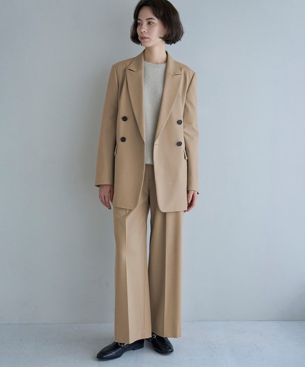 UNFILO L ダブルブレスト ジャケット ベージュ