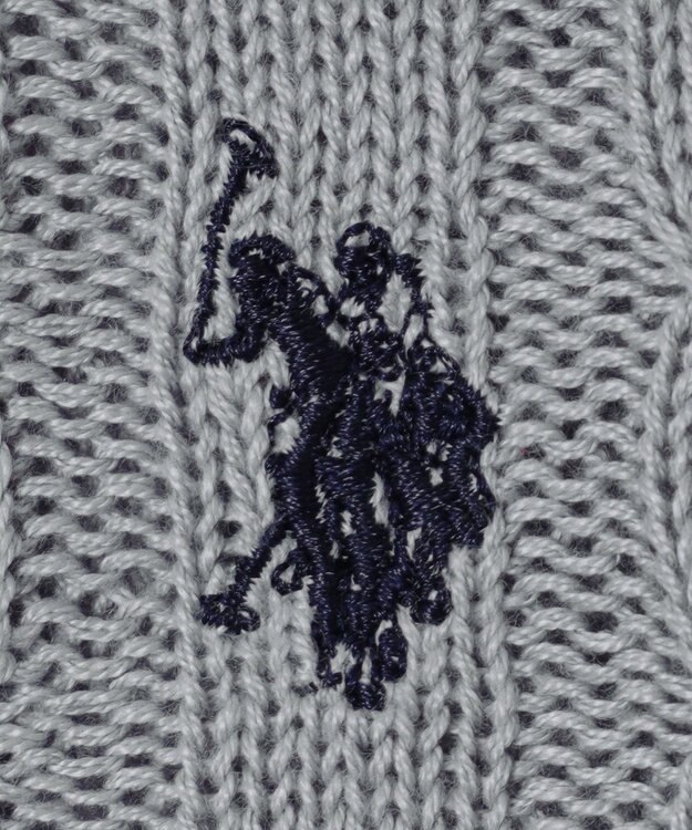 WEGO 別注USPOLO　ケーブルニットポロ グレー