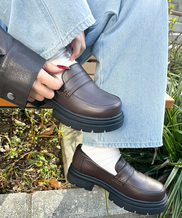 WEGO コインローファー ブラウン