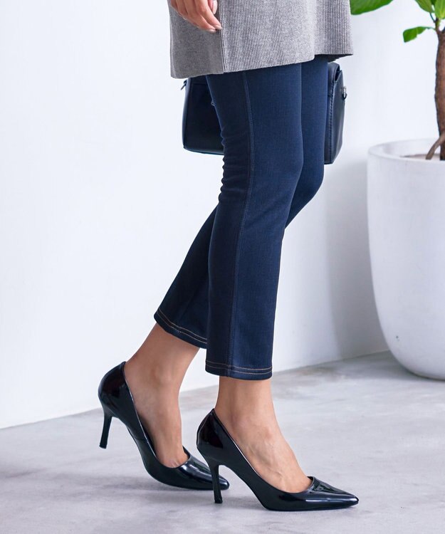 Tiaclasse 【洗える】デニムライク起毛ストレッチ ネイビー