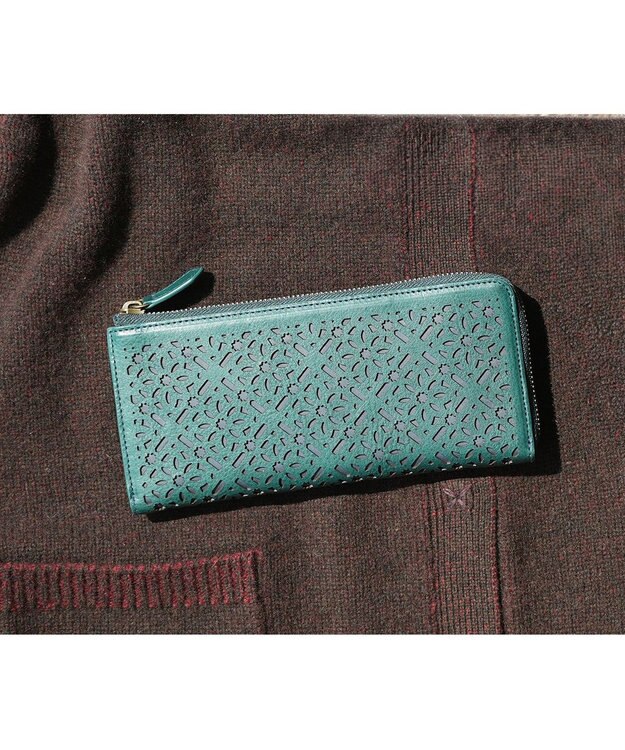 極美品✨ゲンテン　長財布　フラワーカットワーク　トゥリパーノ　L字ファスナー ダイヤカットワーク Lファスナー長財布 / genten | ファッション