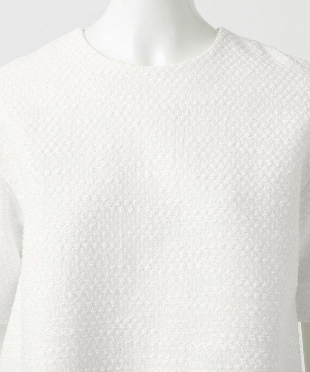 23区 【R(アール)】ジャカード ブラウス ホワイト系