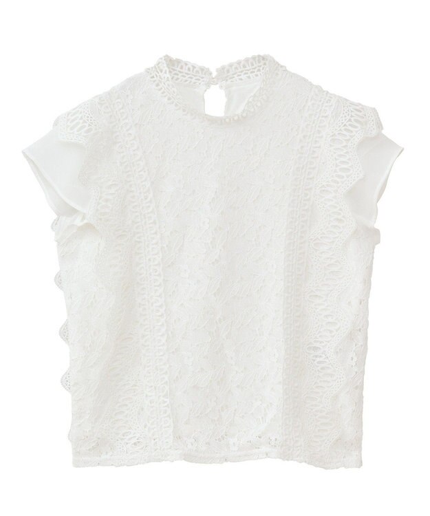 Green Parks ・Ｐｅｔｉｔ　Ｆｌｅｕｒ　フレンチレーシーブラウス Brown