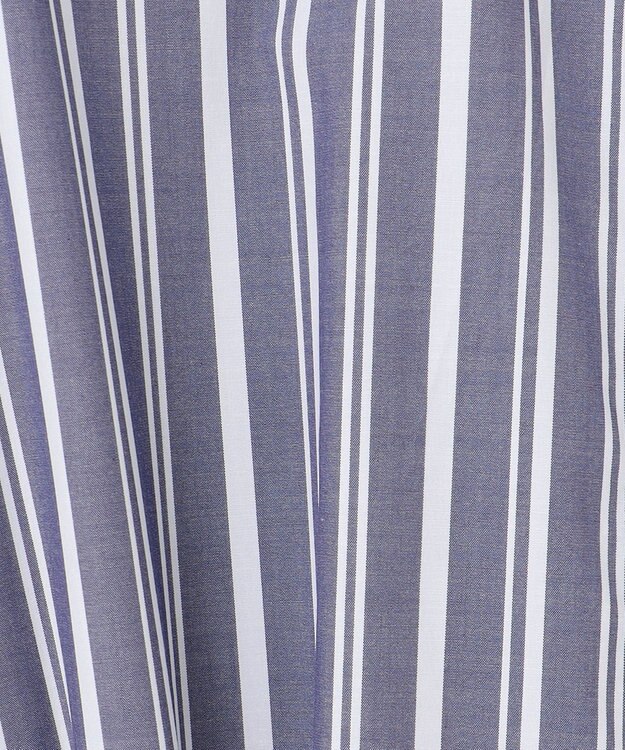 J.PRESS LADIES 【洗える・接触冷感・UVケア】エステネージュ シャツ ワンピース ネイビーストライプ系