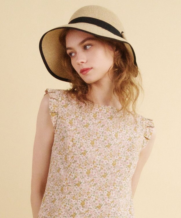 TOCCA 【UV97%以上カット・吸水速乾・抗菌防臭・洗える・サイズ調整可】BACK RIBBON HAT ハット ブラック系