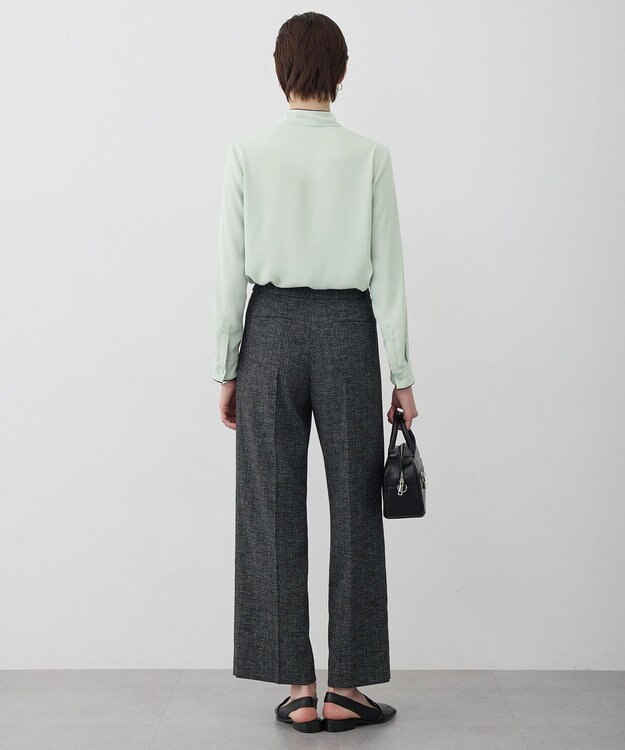 ICB L 【先行予約】ミックスブッチャー ワイドパンツ ブラック×オフホワイト