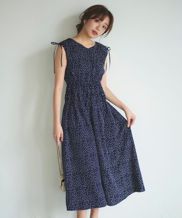 Feroux 【洗える】サマードロスト ワンピース ネイビー系5