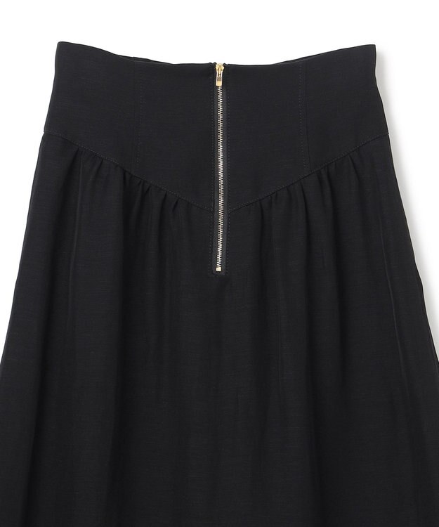 BEIGE， BERNARD / リネン混 ゴールドジップ ハイウエススカート Black