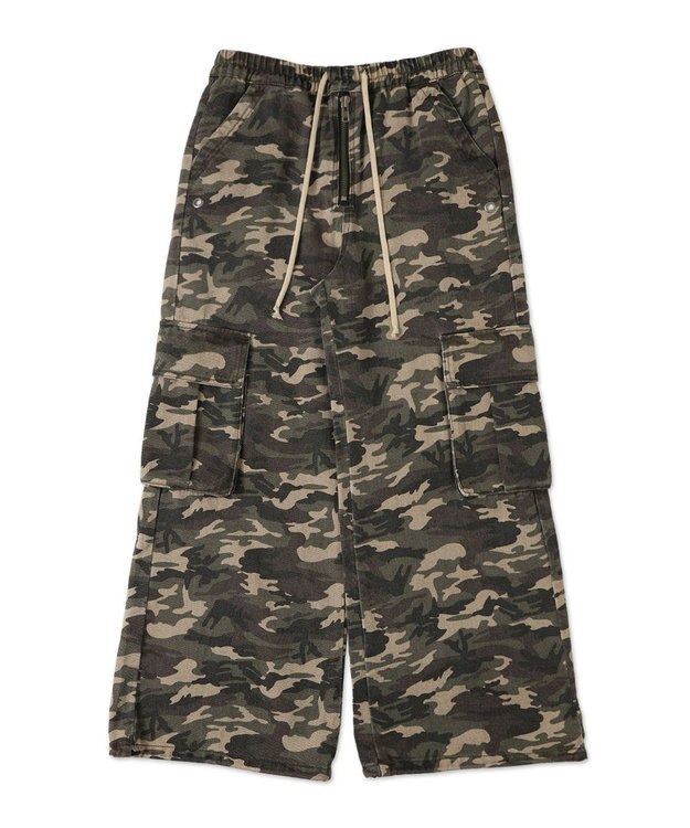 WEGO 【ウエストゴム】スーパーフレアカーゴパンツ 柄1