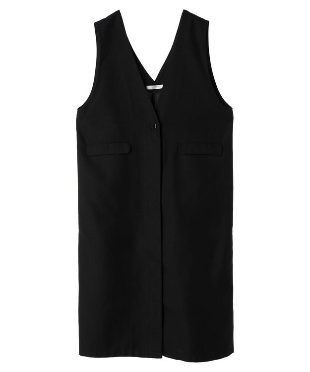 Green Parks ジレにもなる２ｗａｙＶネックジャンスカ Black