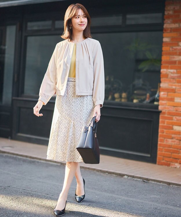 ANY SIS 【洗える】スプリング ブルゾン アイボリー