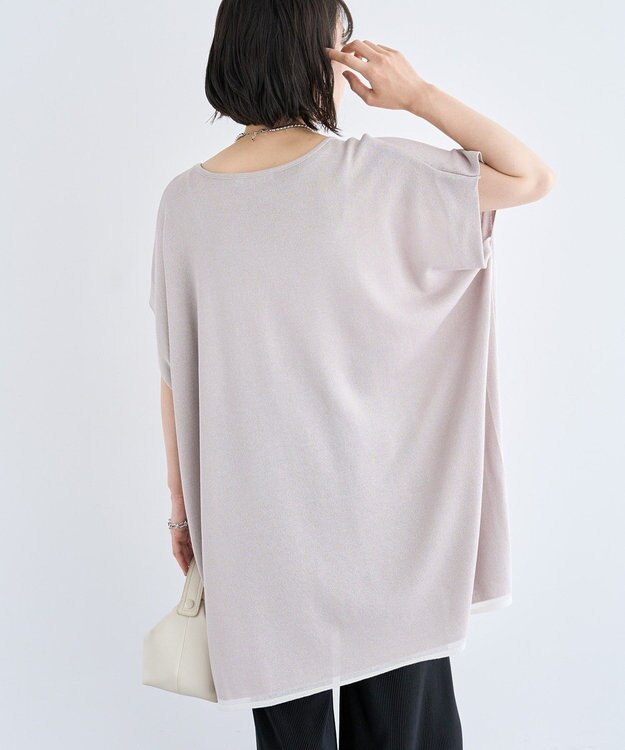 Green Parks 接触冷感ゆったりニットチュニック Light Gray