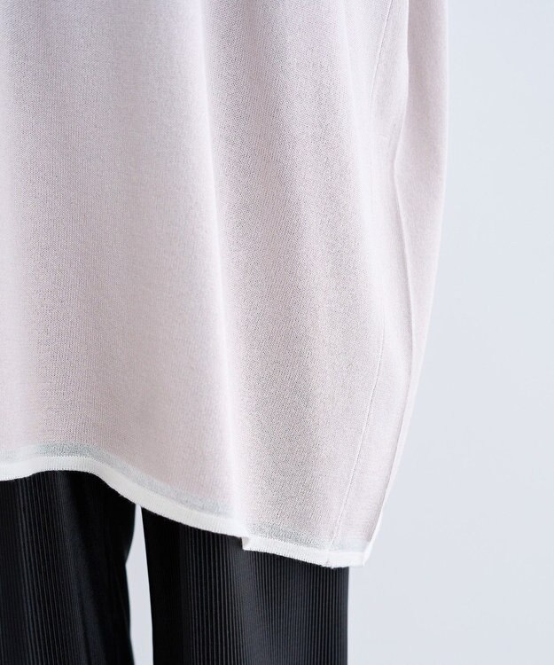 Green Parks 接触冷感ゆったりニットチュニック Light Gray