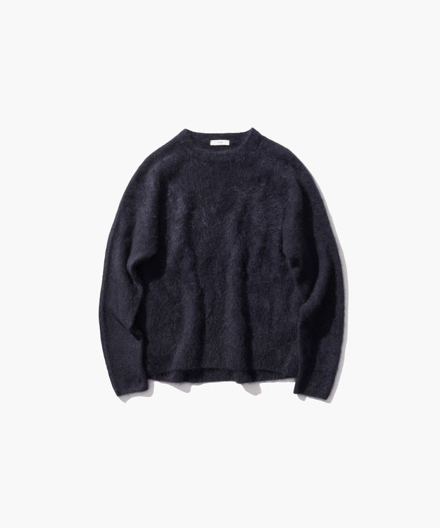 ATON ROYAL CASHMERE FUR | クルーネックセーター NAVY