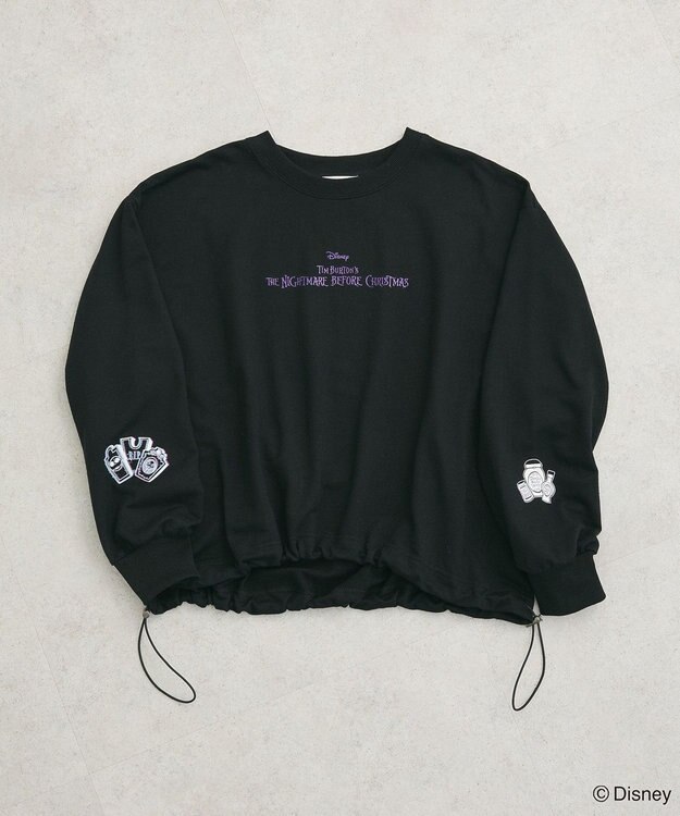 Green Parks ナイトメア／裾ドロストミニ裏毛プルオーバー Black