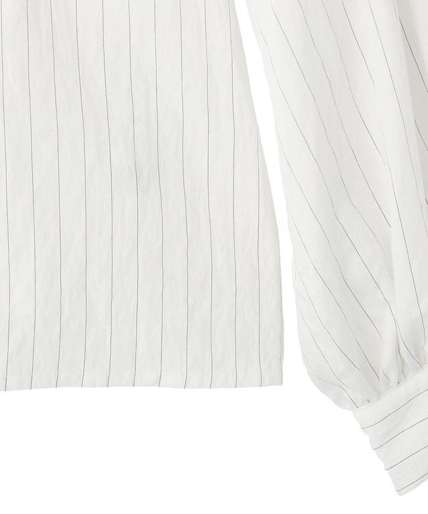 YECCA VECCA ストライプ柄ラッフルブラウス Stripe