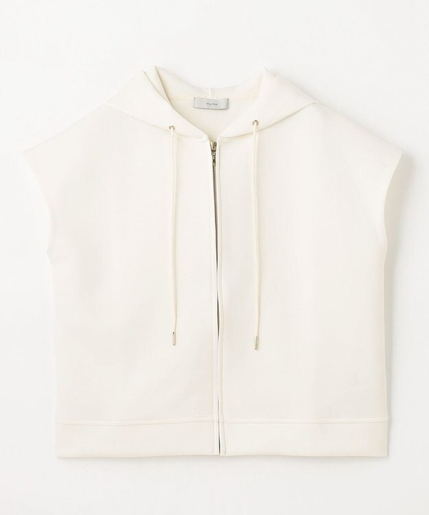 ANY L 【洗濯機可】ダンボールフレンチスリーブ ジップアップパーカー オフ