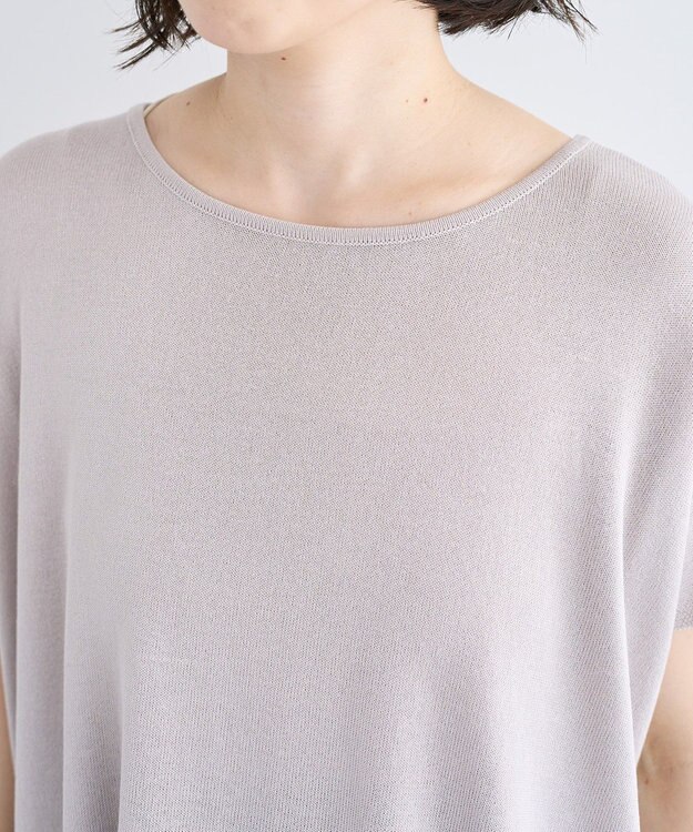 Green Parks 接触冷感ゆったりニットチュニック Light Gray