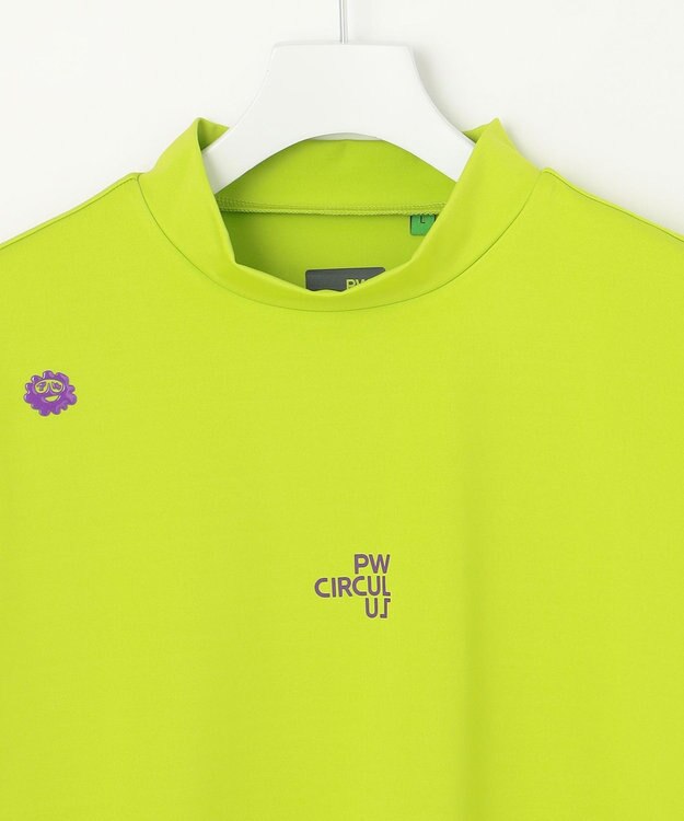 PW CIRCULUS 【MEN】【ストレッチ】ポケット モックネック シャツ ライム