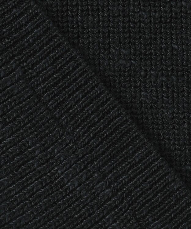 JOSEPH ABBOUD MOUNTAIN 【UNISEX】日本素材 ハーフZIPウールニット ブラック系