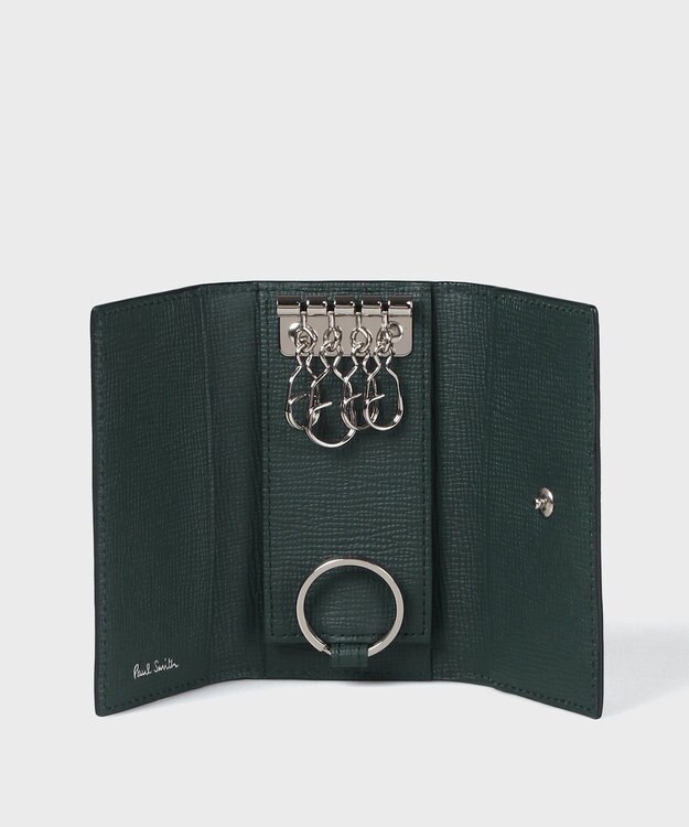 Paul Smith メタルクロップドロゴ キーケース ダークグリーン
