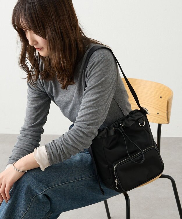 russet 《インフルエンサースタッフ企画》マルチショルダーバッグ(CE-1708) Black