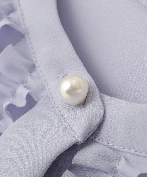 YECCA VECCA フリルデザインブラウス Sax