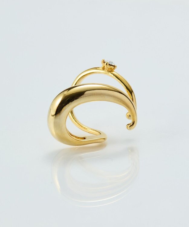 Phoebe ドレッシングビジューイヤーカフ　ゴールド/片耳 ゴールド