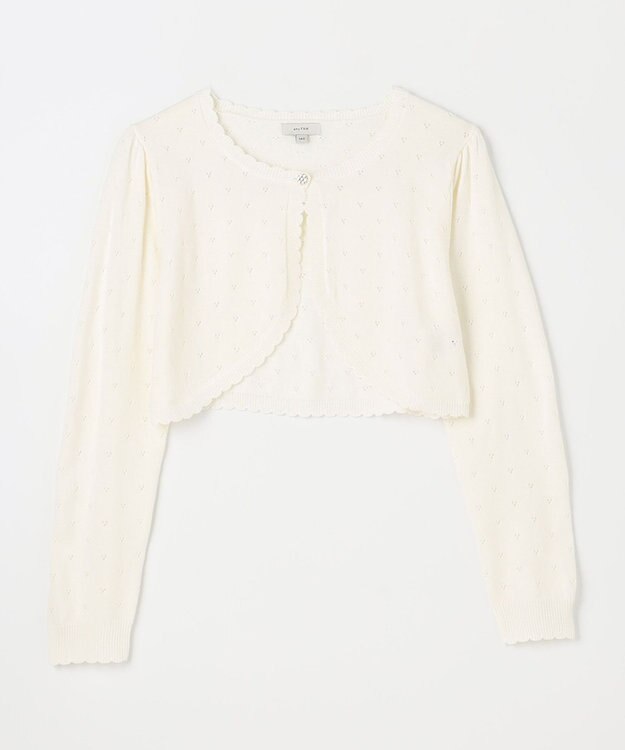 ANY KIDS 長袖 ボレロ オフホワイト