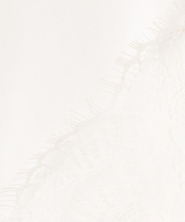 組曲 レースコンビ ロングTシャツ ホワイト系