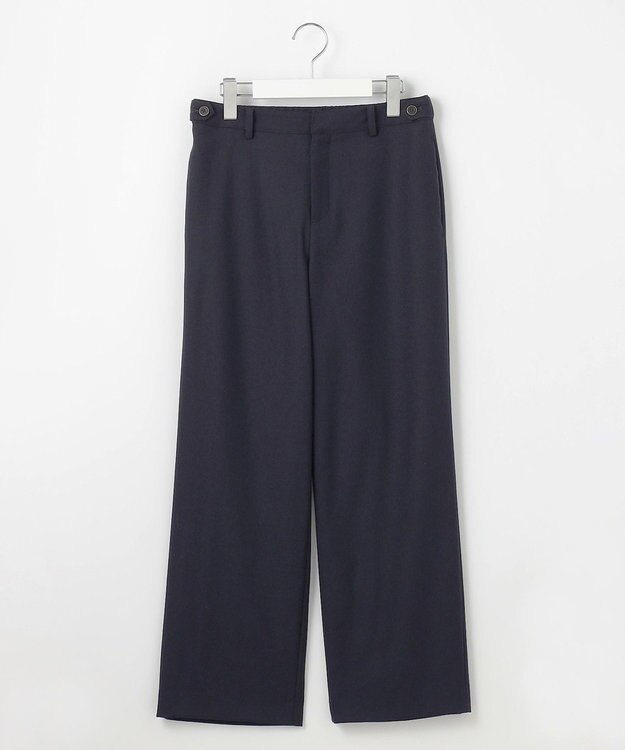 J.PRESS LADIES 【洗える】ANASTASIA milled セミワイド パンツ ネイビー系