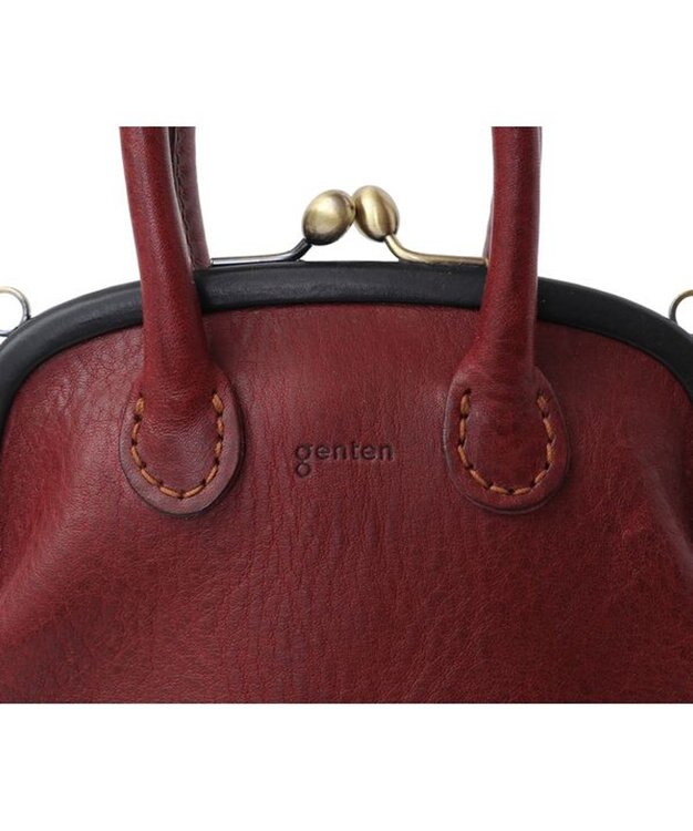 genten ミネルヴァキッコ 口金ショルダーバッグ ワイン